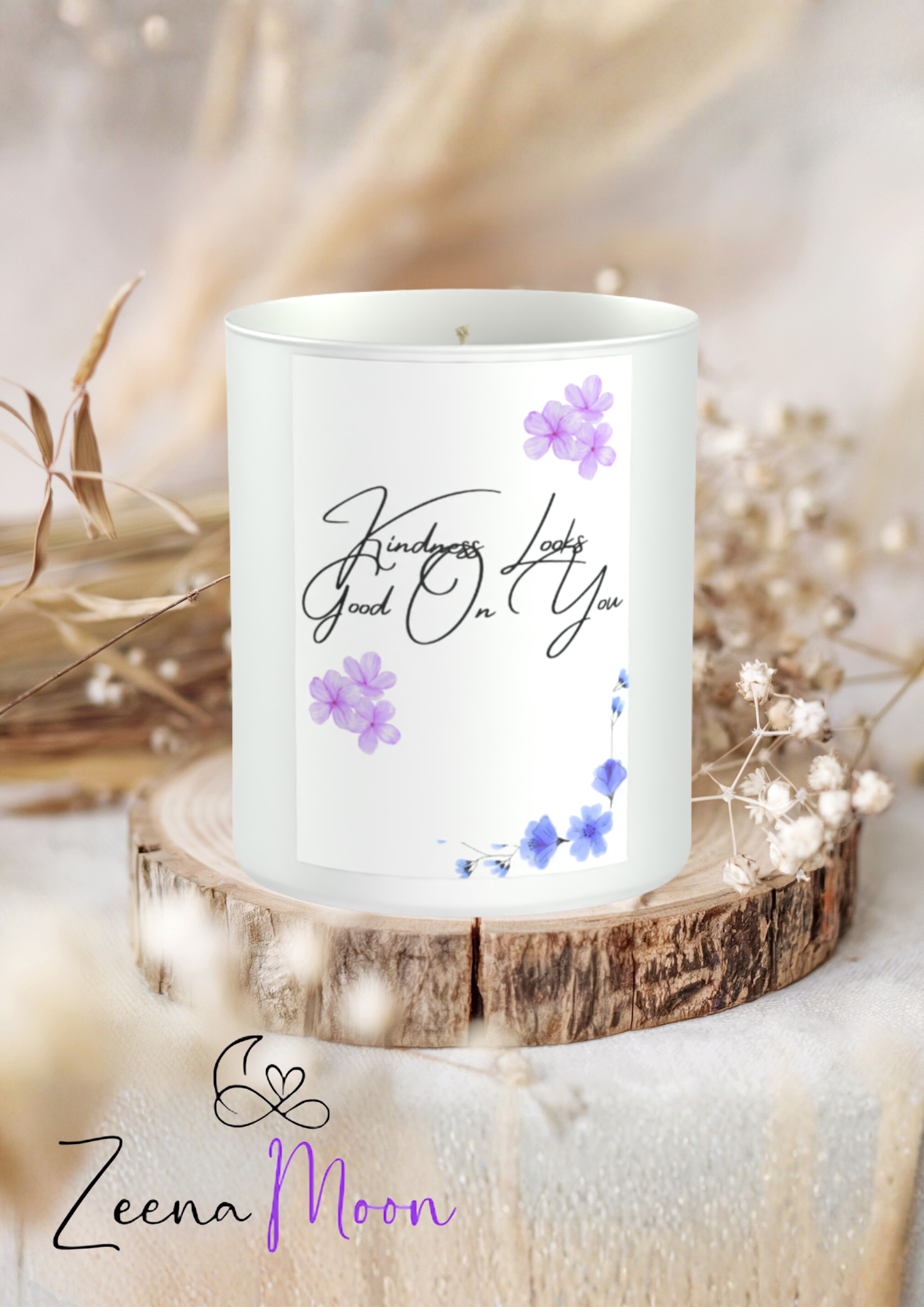 Kindness Positivity 200g White candle ‘Sandy Bay'