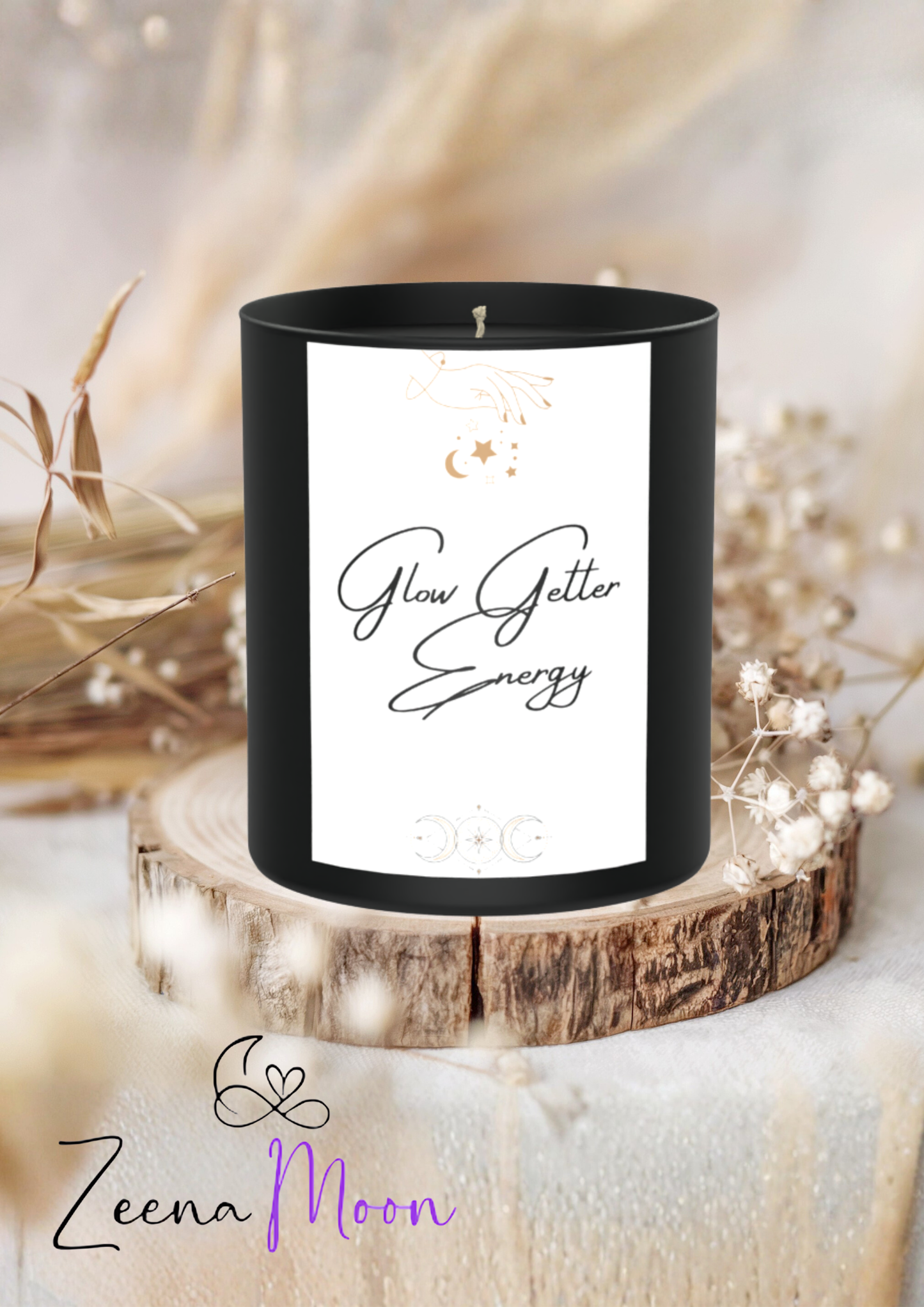 Glow Getter Energy 200g Black Candle ‘Dark Noir’