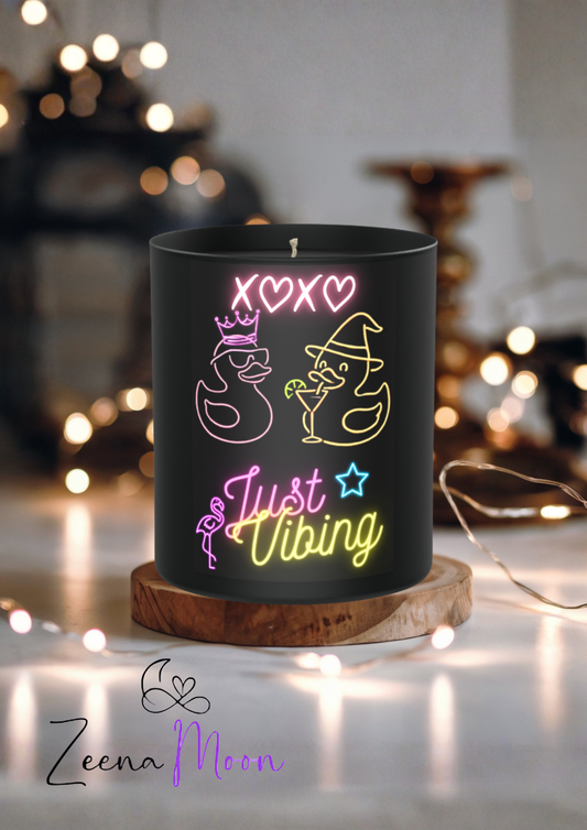 Neon Ducks Vibing 200g Black Candle ‘Dark Noir’