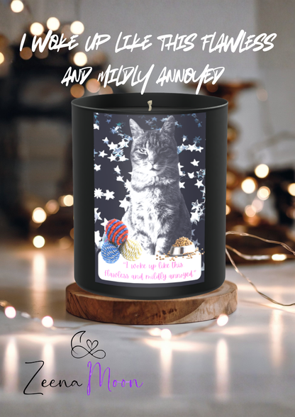 Funny Cat Humour 200g Black Candle ‘Dark Noir’