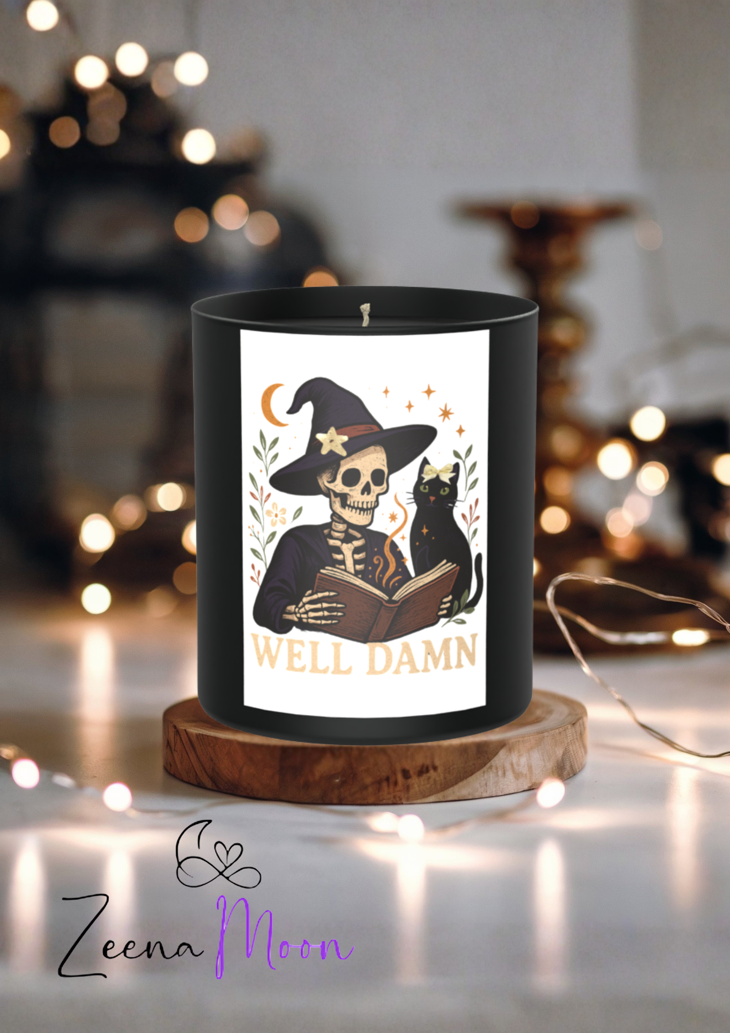 Skeleton Funny Halloween 200g Black Candle ‘Dark Noir’