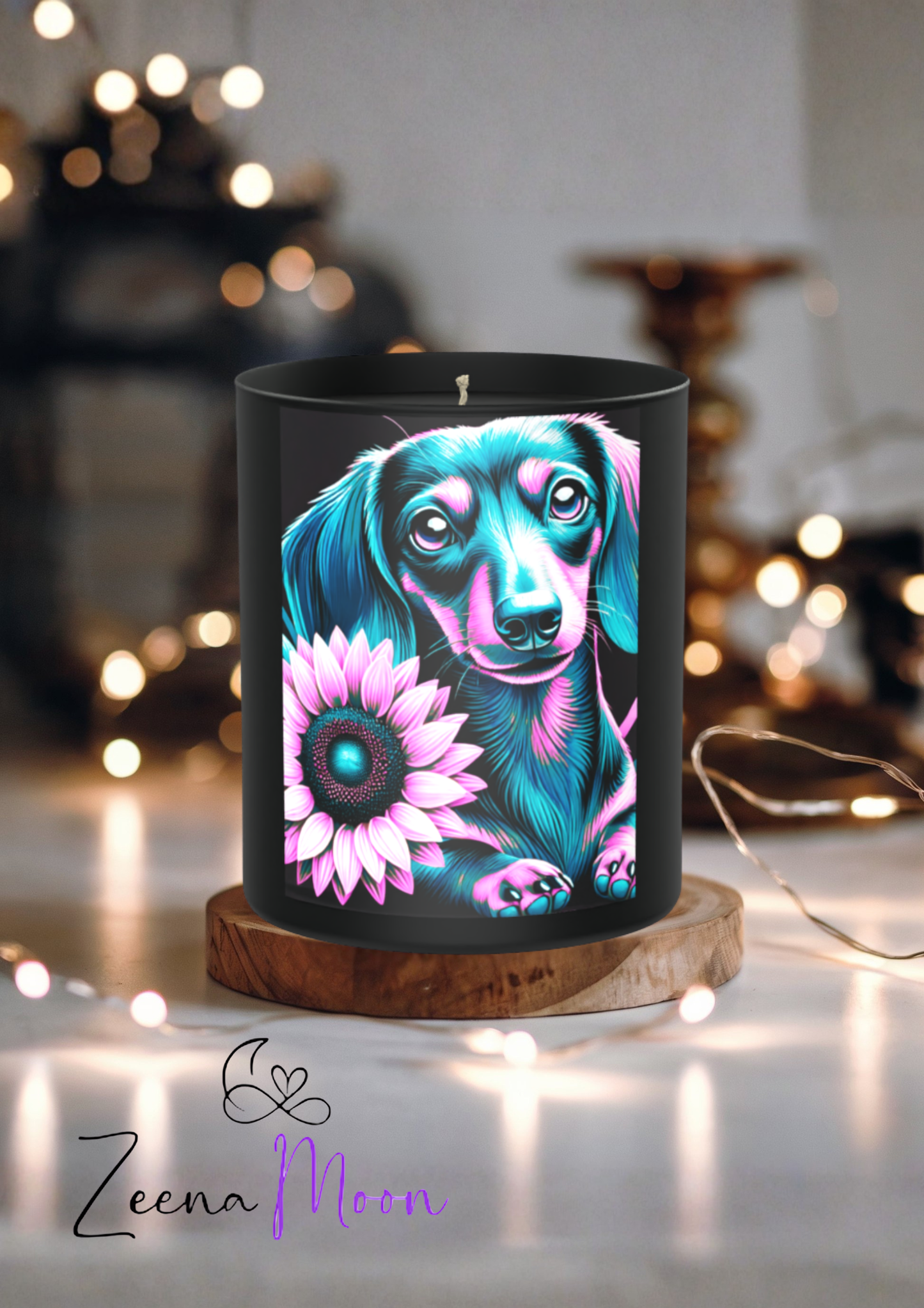 Dashaud Dog Sunflower 200g Black Candle ‘Dark Noir’