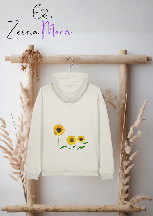 Sunshine Bloom – Vibrant Sunflower Organic Hoodie