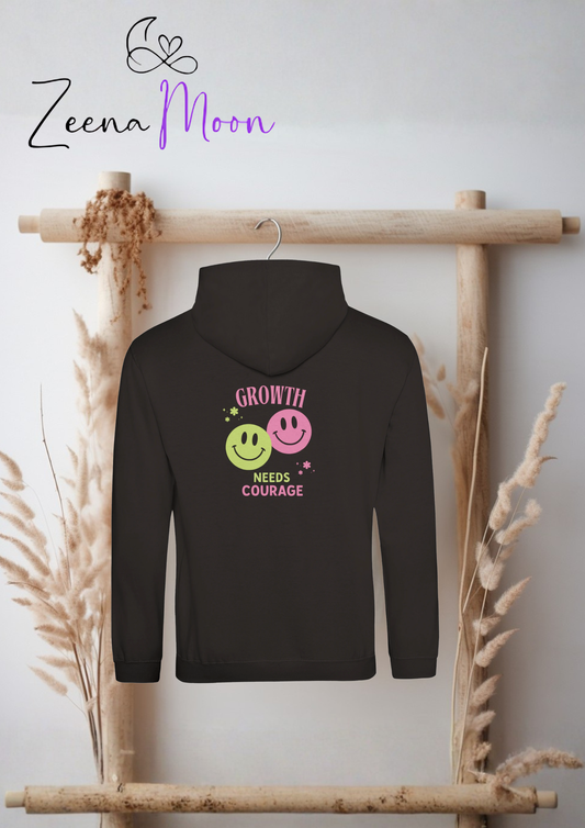 Growth Needs Courage Premium Unisex Pullover Hoodie