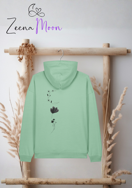 Soft Floral Moon Hoodie – Organic Cotton Luxury
