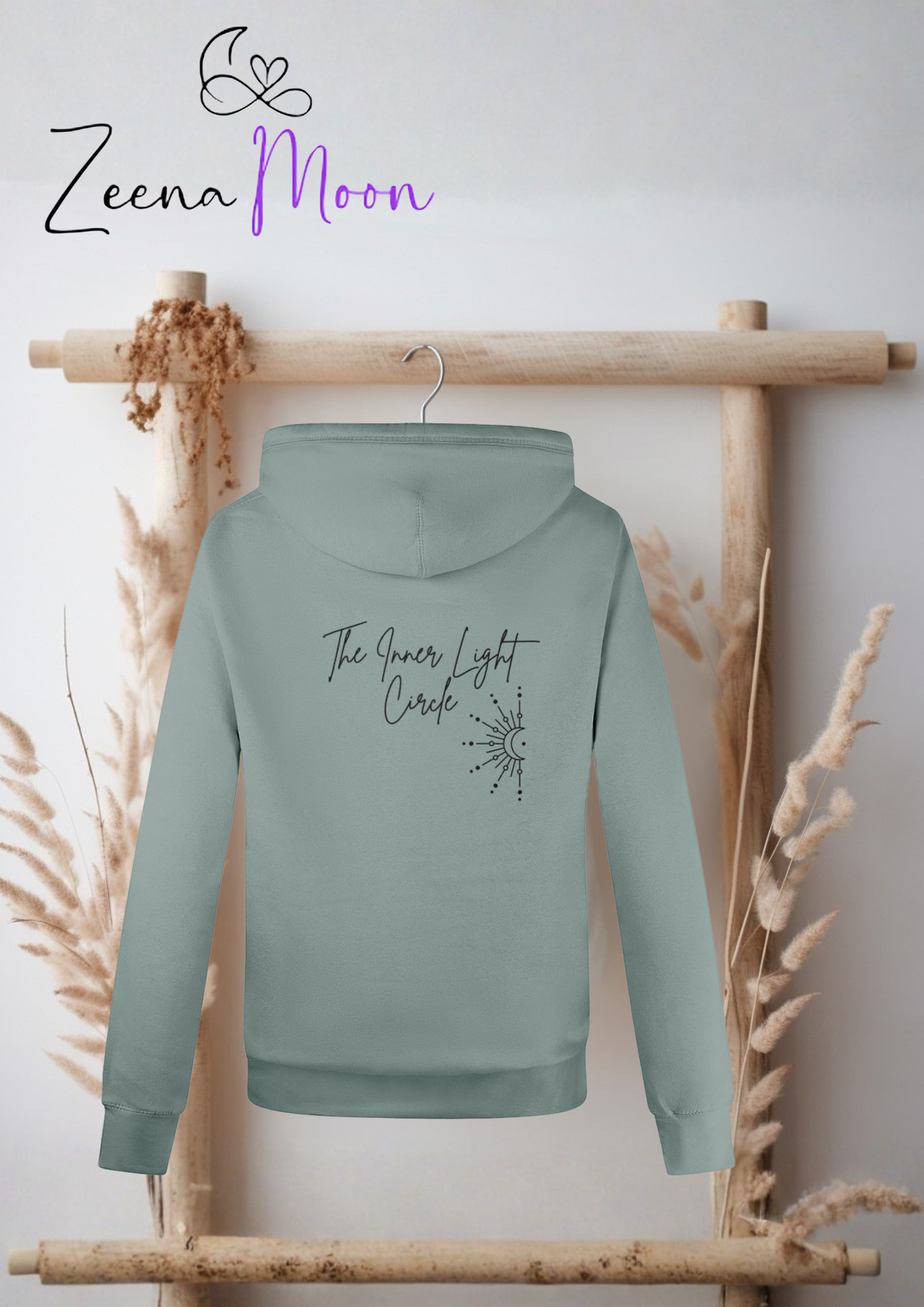 Cross Neck Hoodie The Inner Light Circle