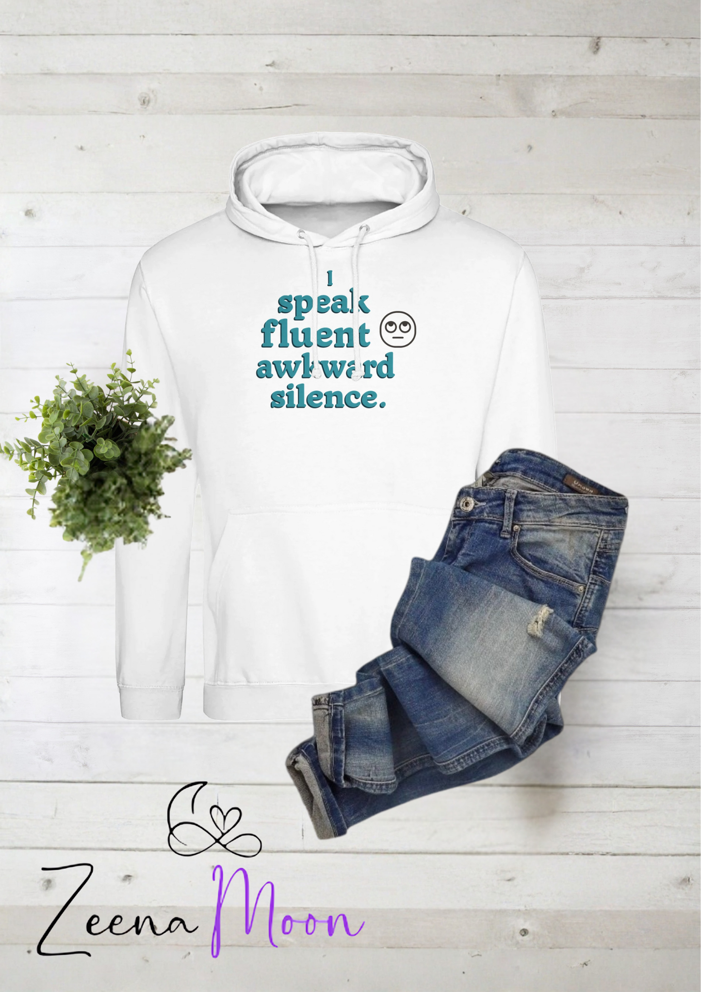 I speak fluent awkward silence Premium Unisex Pullover Hoodie