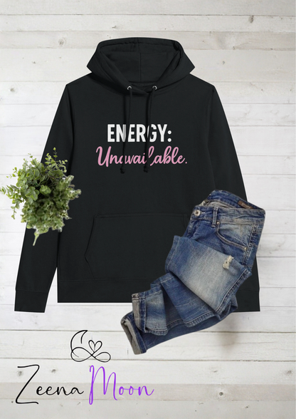 Energy Unavailable Premium Womens Pullover Hoodie Black