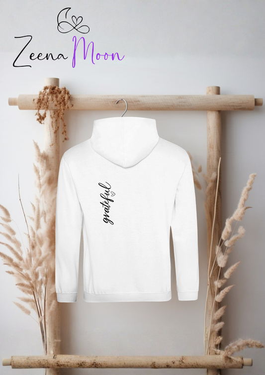 Grateful Premium Unisex Pullover Hoodie |   Arctic White