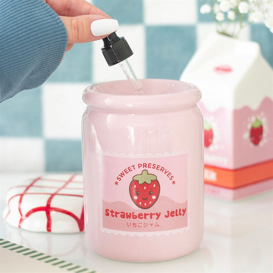 Strawberry Jam Jar Oil Burner & Wax Melt Warmer