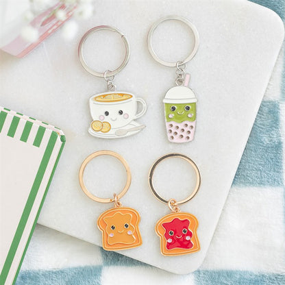 Set of 2 Peanut Butter and Jelly Keyrings