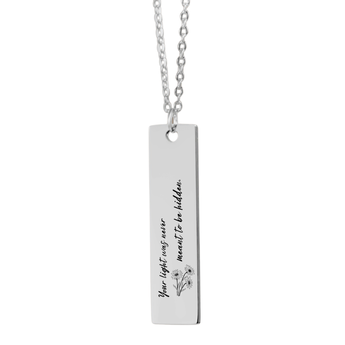 Your Light Was Never Meant to Be Hidden – Gold Bar Necklace