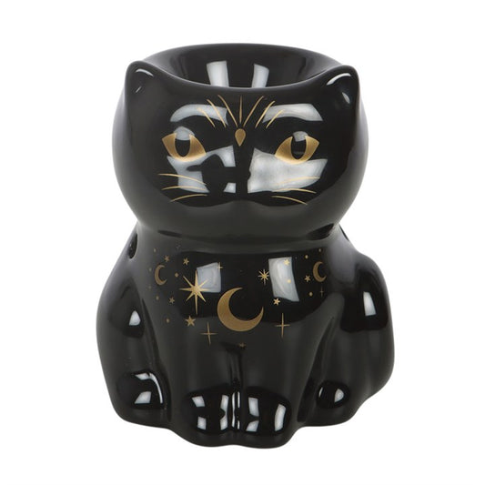 Black Cat Magick Oil Burner – Witchy & Gothic Home Décor