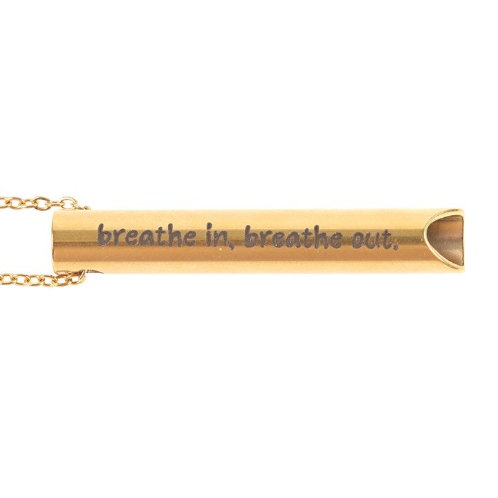 *Gold Tone Anti-Anxiety Breathing Metal Necklace (20/40)