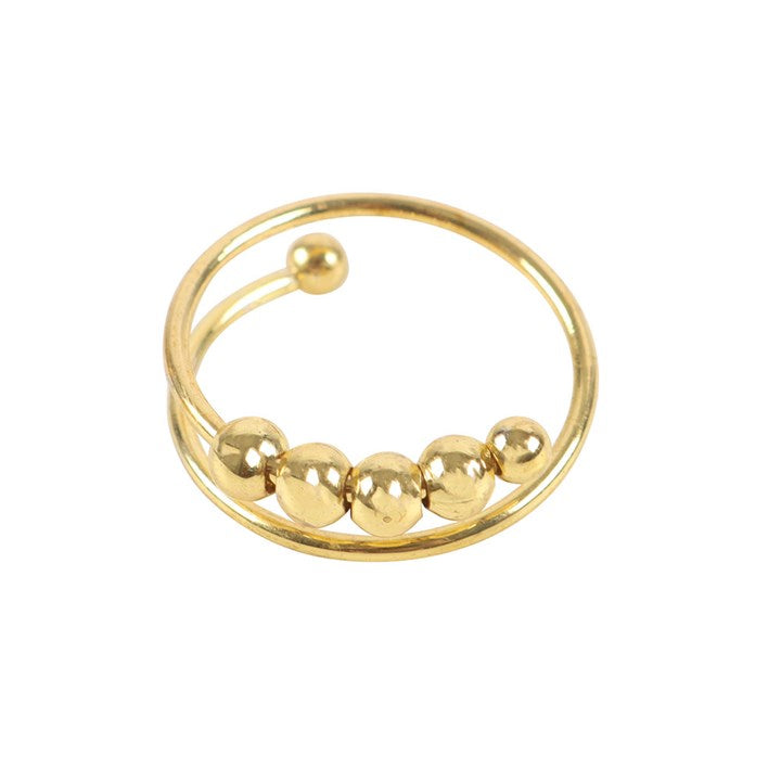 *Gold Tone Anti-Anxiety Metal Fidget Ring (20/40)