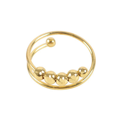 *Gold Tone Anti-Anxiety Metal Fidget Ring (20/40)