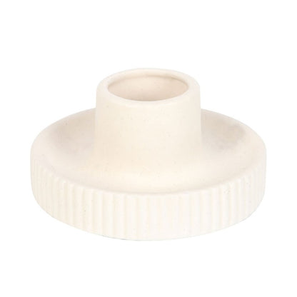 *Cream Ribbed Ceramic Smudge Bowl (12/24)