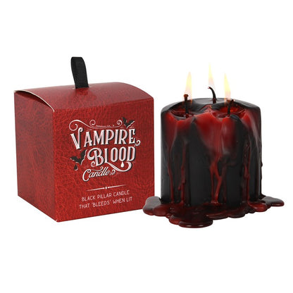 Small Vampire Blood Wax Pillar Unscented Candle