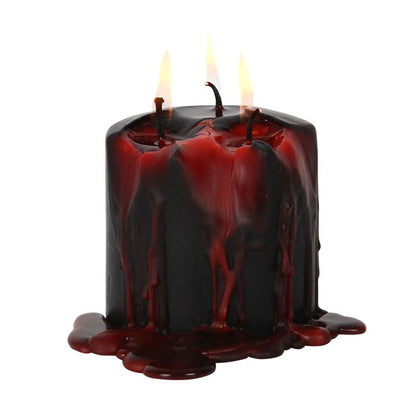 Small Vampire Blood Wax Pillar Unscented Candle
