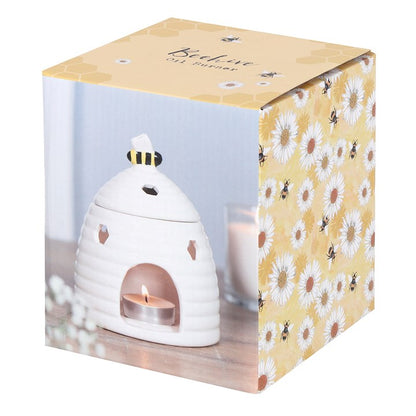 *White Beehive Ceramic Oil Burner (12/24)