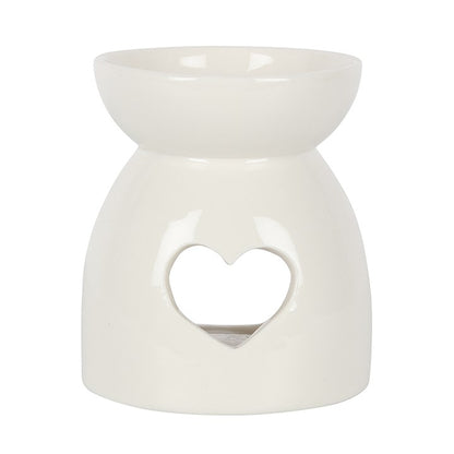 White Heart Cut Out Oil Burner