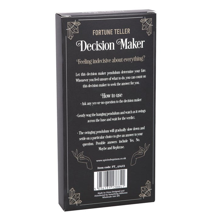 *Pendulum Plastic Decision Maker (4/20)