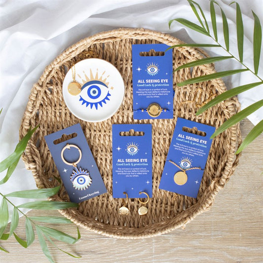 Set of 18 All Seeing Eye Jewellery Pieces on Display