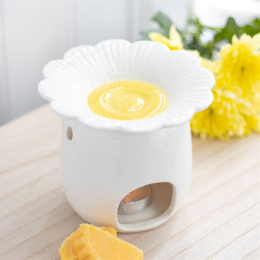 White Daisy Oil Burner & Wax Melt Warmer