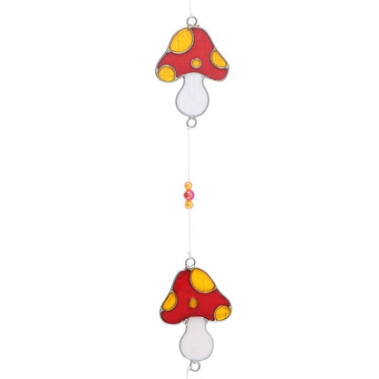 String of Mushroom Suncatchers