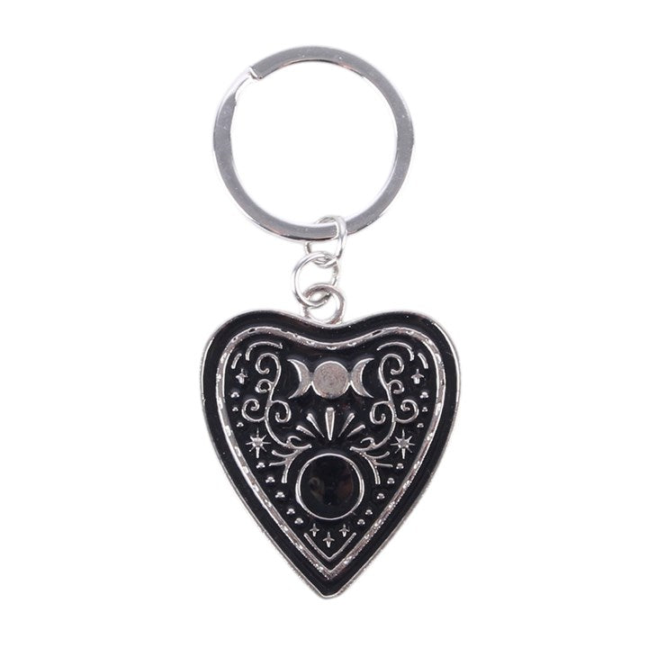 Black Planchette Keyring – Witchy Talking Board Keychain