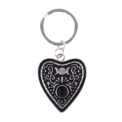 Black Planchette Keyring – Witchy Talking Board Keychain
