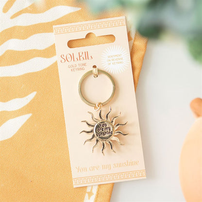 Gold Sun Keyring