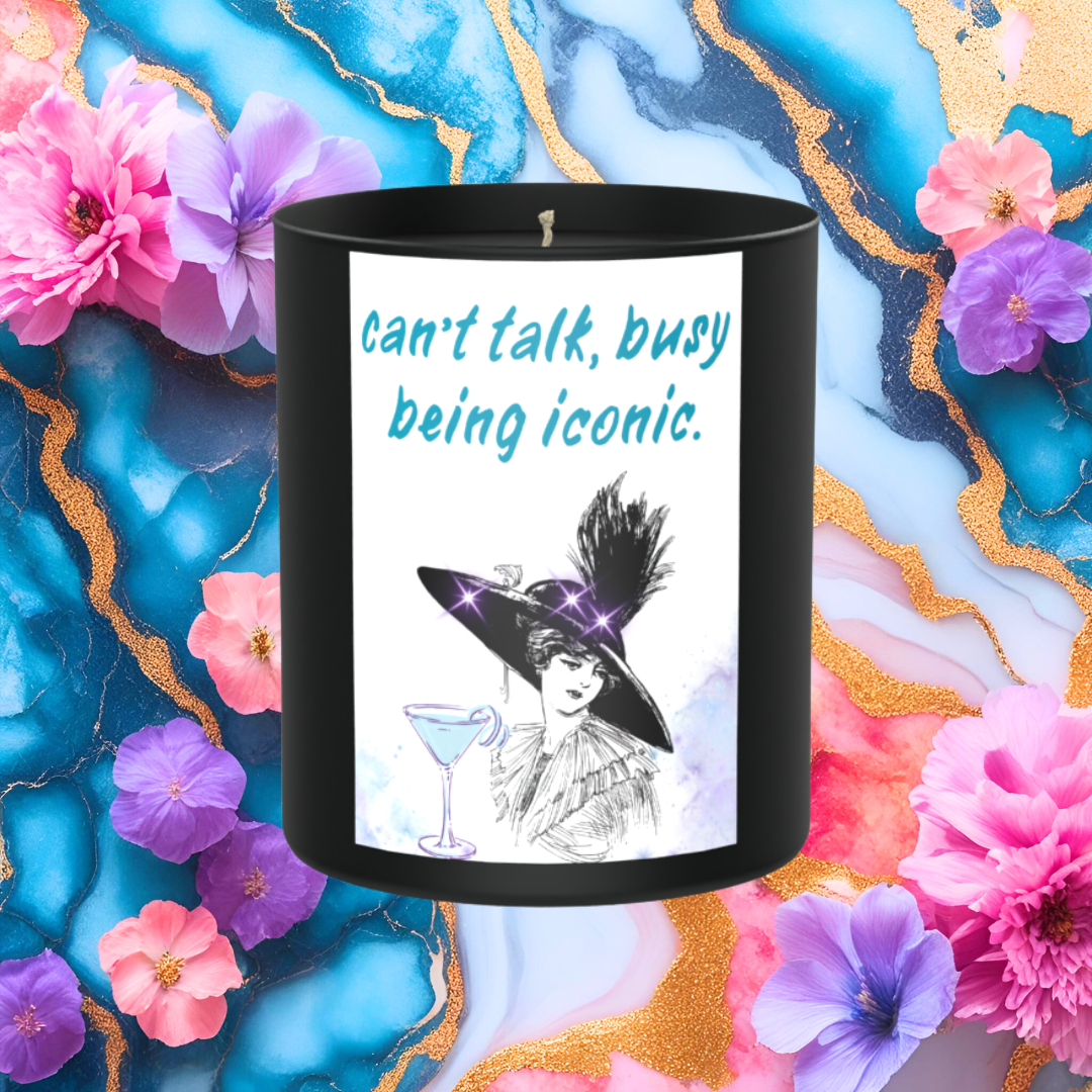 Can't Talk Busy Being Iconic 200g Black Candle ‘Dark Noir’