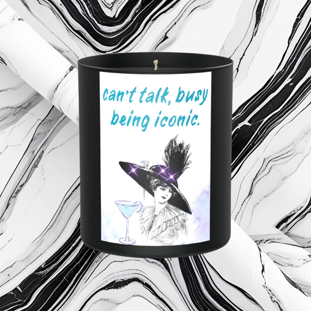 Can't Talk Busy Being Iconic 200g Black Candle ‘Dark Noir’