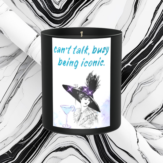 Can't Talk Busy Being Iconic 200g Black Candle ‘Dark Noir’