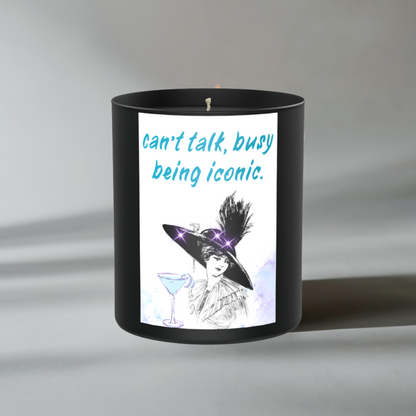 Can't Talk Busy Being Iconic 200g Black Candle ‘Dark Noir’