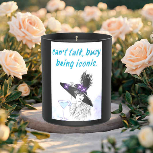 Can't Talk Busy Being Iconic 200g Black Candle ‘Dark Noir’
