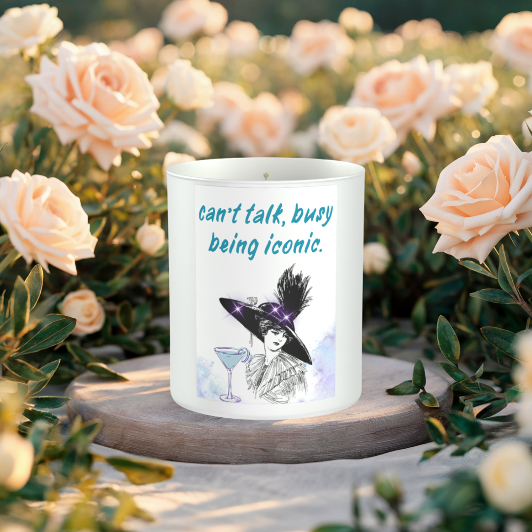 Can't Talk Busy Being Iconic 200g White candle ‘Sandy Bay'