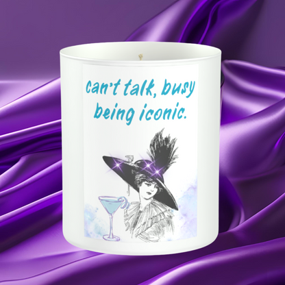 Can't Talk Busy Being Iconic 200g White candle ‘Sandy Bay'