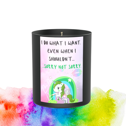 I Do What I Want Unicorn 200g Black Candle ‘Dark Noir’