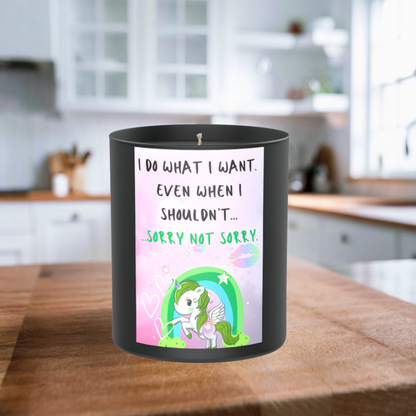 I Do What I Want Unicorn 200g Black Candle ‘Dark Noir’