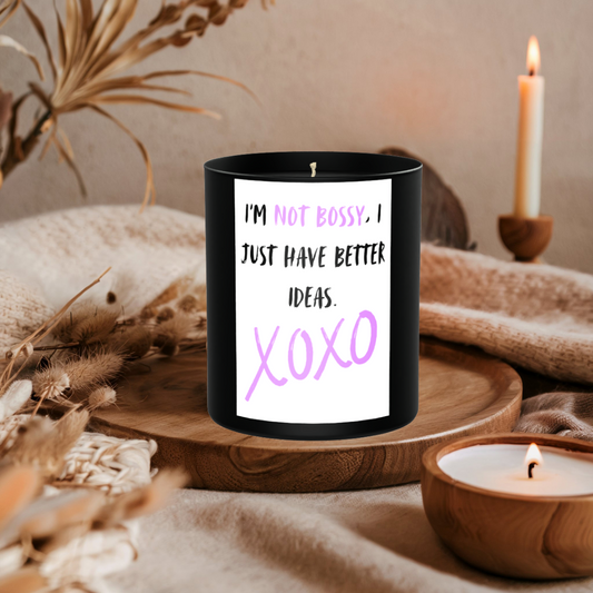 I Am Not Bossy 200g Black Candle ‘Dark Noir’