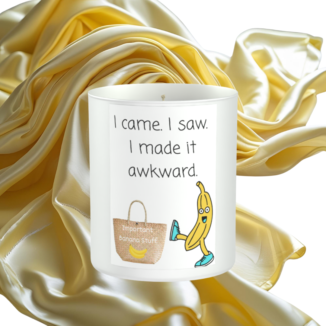 Important Banana Stuff 200g White candle ‘Sandy Bay'
