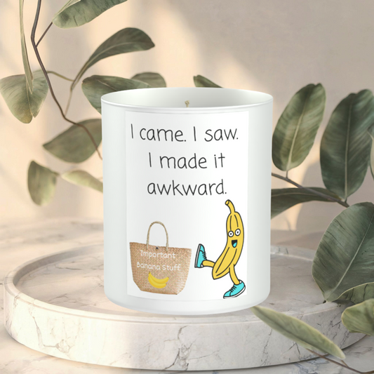 Important Banana Stuff 200g White candle ‘Sandy Bay'