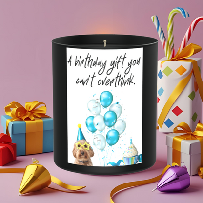 Funny Dog Birthday 200g Black Candle ‘Dark Noir’