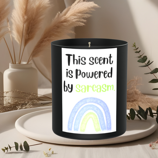 This Scent Is Powered By Sarcasm 200g Black Candle ‘Dark Noir’