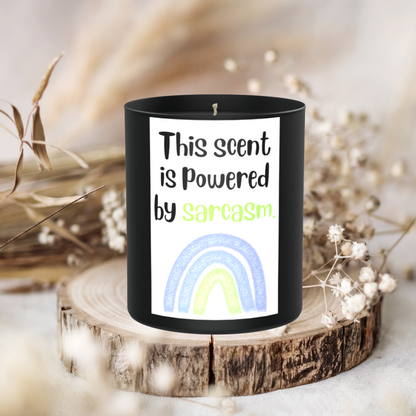 This Scent Is Powered By Sarcasm 200g Black Candle ‘Dark Noir’