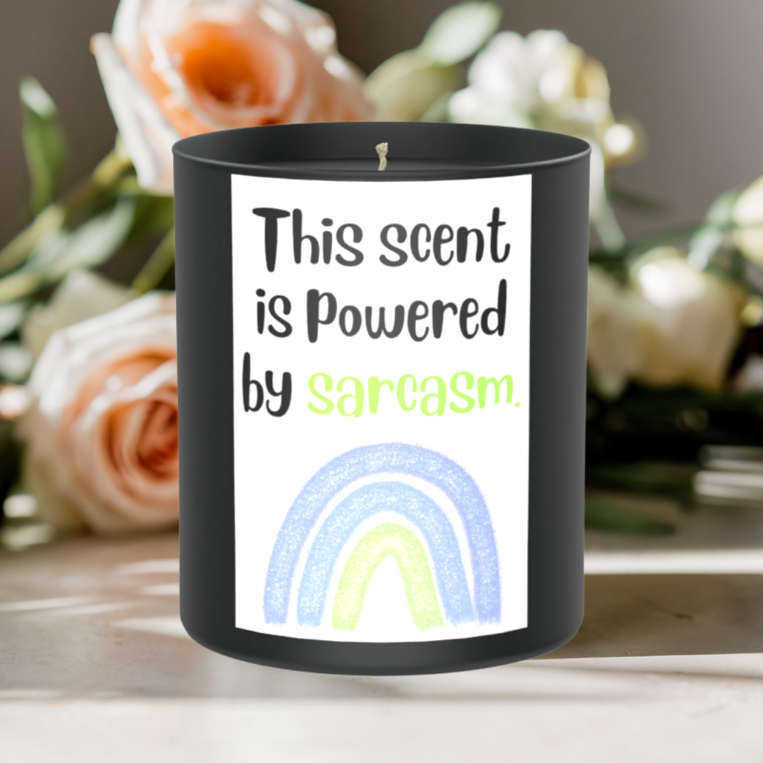 This Scent Is Powered By Sarcasm 200g Black Candle ‘Dark Noir’