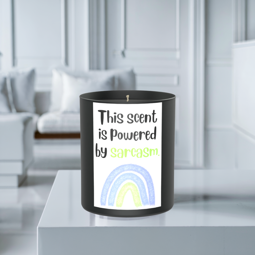 This Scent Is Powered By Sarcasm 200g Black Candle ‘Dark Noir’