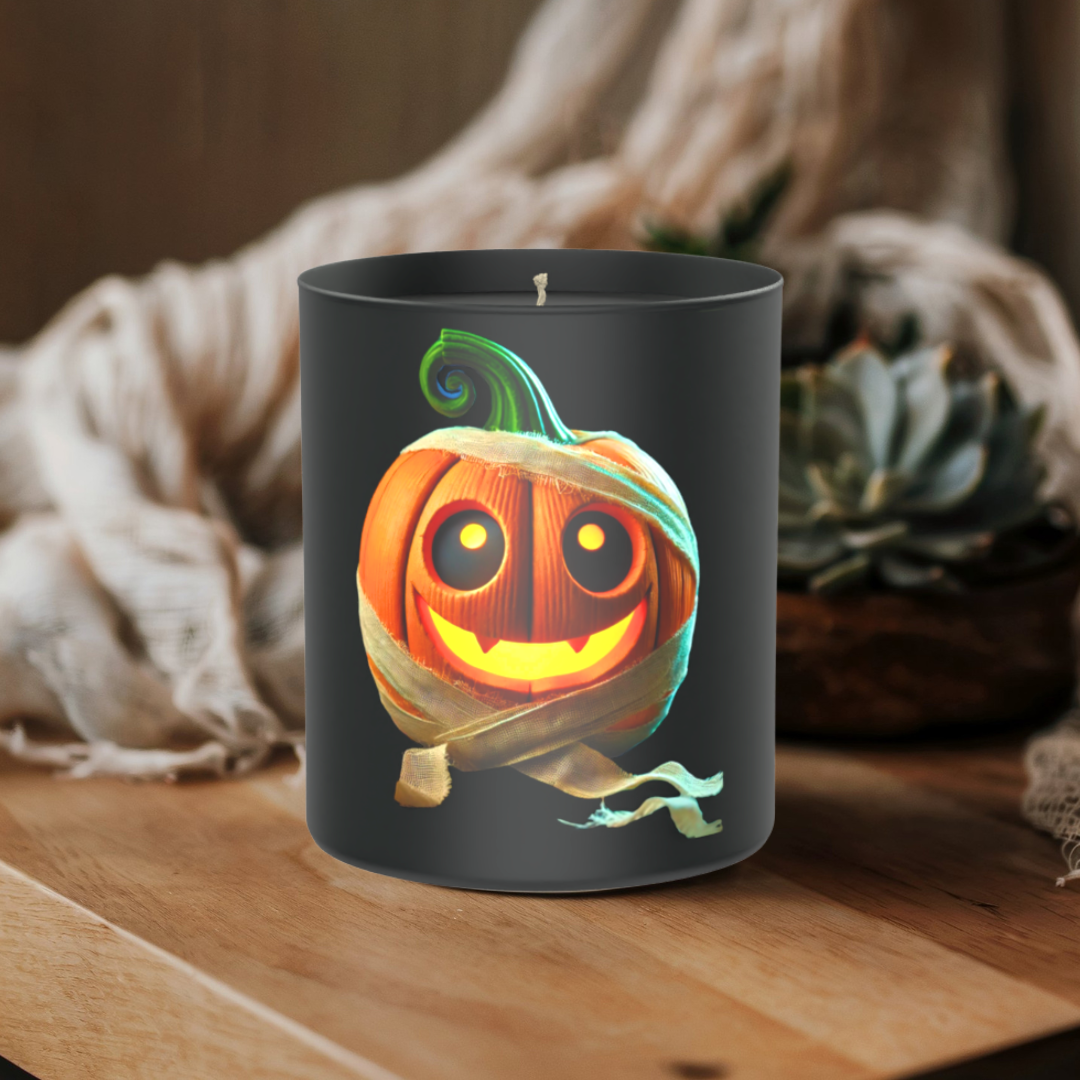 Pumpkin Halloween 200g Black Candle ‘Dark Noir’